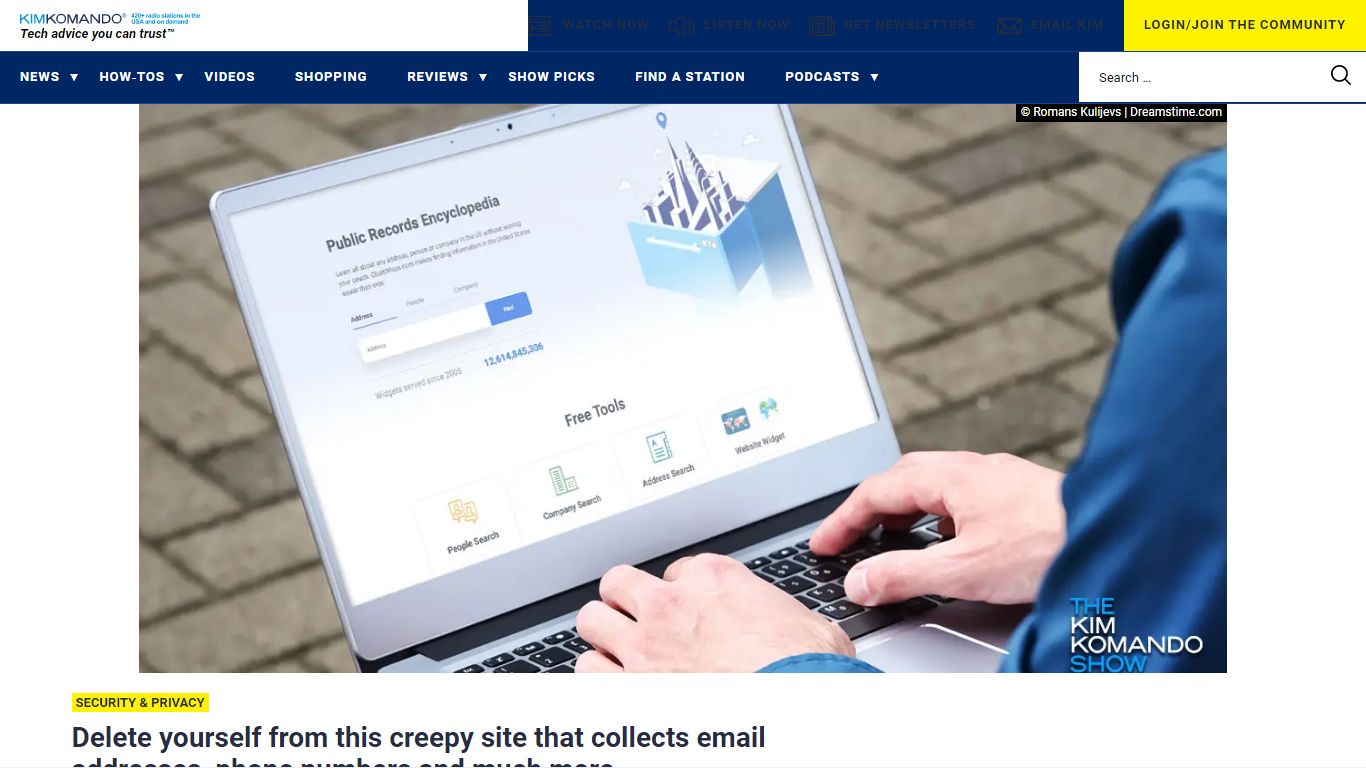 Delete yourself from this creepy site that collects personal data